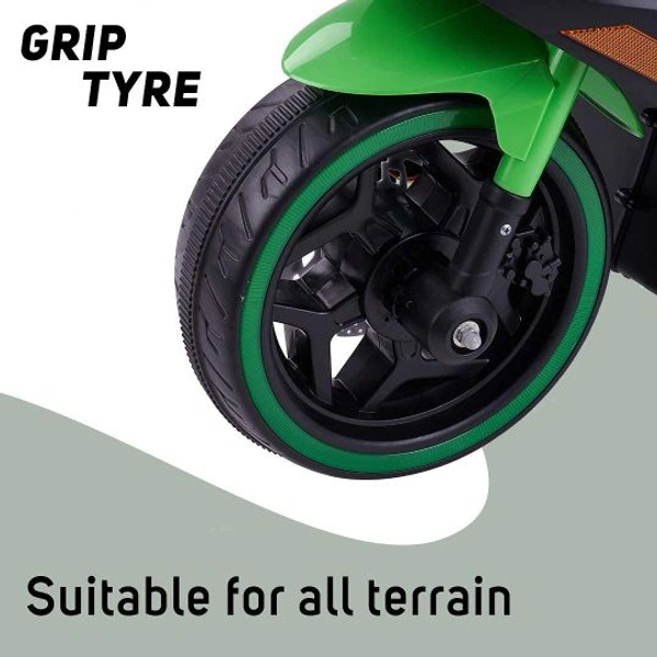 stc R6 BIG SIZE KIDS ELECTRIC BIKE FOR AGE 1 TO 7 - Green