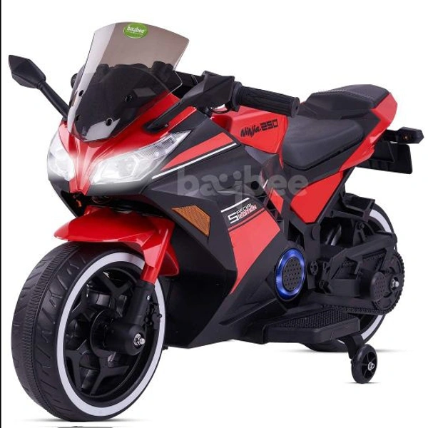 stc R6 BIG SIZE KIDS ELECTRIC BIKE FOR AGE 1 TO 7 - Red