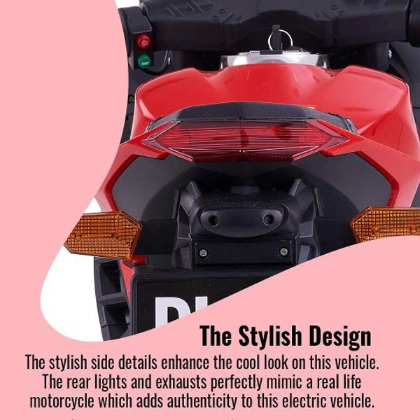 stc R6 BIG SIZE KIDS ELECTRIC BIKE FOR AGE 1 TO 7 - Red