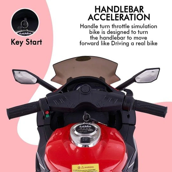 stc R6 BIG SIZE KIDS ELECTRIC BIKE FOR AGE 1 TO 7 - Red