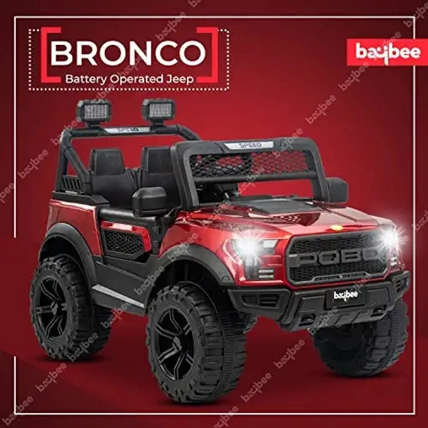 Stc POBO 4 MOTOR JEEP UPTO 7 YEARS (4 Motor-upto 50kg) - painted red