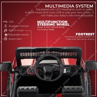 Stc POBO 4 MOTOR JEEP UPTO 7 YEARS (4 Motor-upto 50kg) - painted red