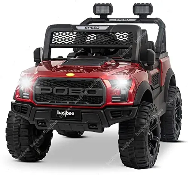 Stc POBO 4 MOTOR JEEP UPTO 7 YEARS (4 Motor-upto 50kg) - painted black