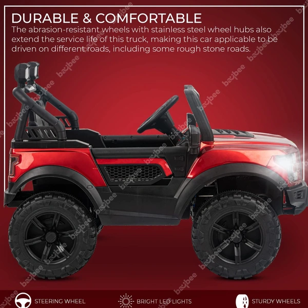 Stc POBO 2 MOTOR JEEP UPTO 7 YEARS (4 Motor-upto 50kg) - Gray