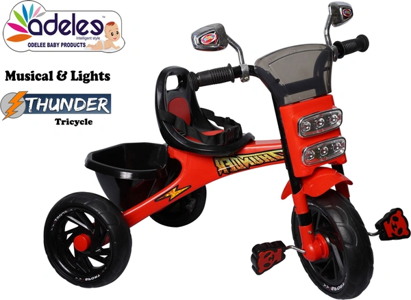 4KIDS ODELEE Stylish Thunder Pedal Tricycle for Kids (1-4 years) - RED