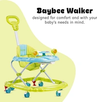 Baybee Nemo Baby Walker for Kids, Foldable Kids Walker with 3 Height Adjustable & Parental Push Handle | Walker for Baby with Music & Light, Activity Walker | Walker Baby 6-18 Months Boy Girl
