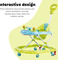 Baybee Nemo Baby Walker for Kids, Foldable Kids Walker with 3 Height Adjustable & Parental Push Handle | Walker for Baby with Music & Light, Activity Walker | Walker Baby 6-18 Months Boy Girl