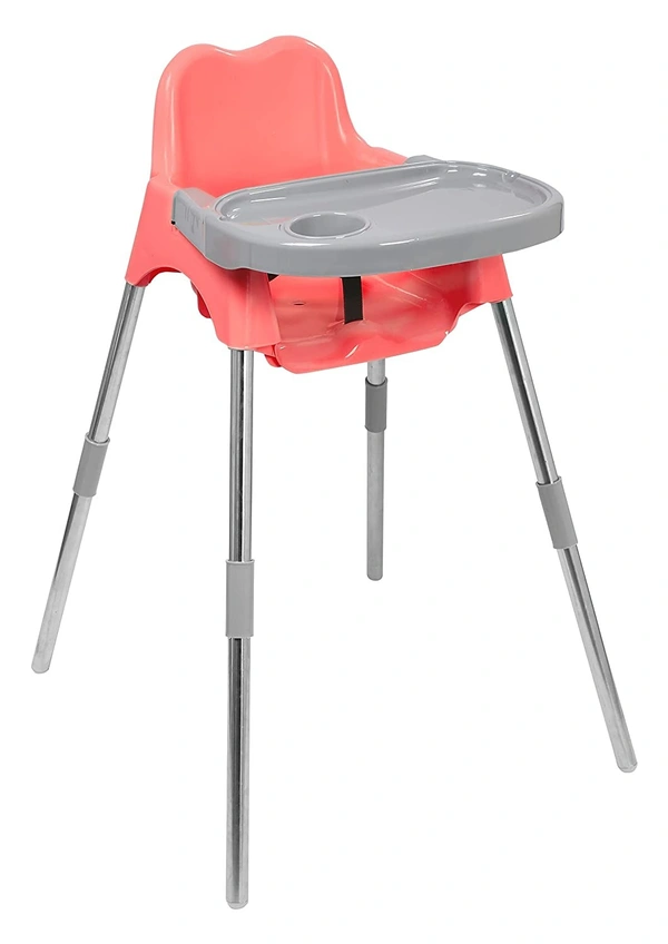my girafee My Giraffe Luna Baby Dining Chair with Tray, Pink-Grey Colour - pink