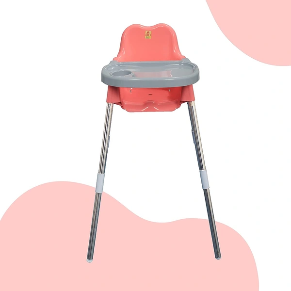 my girafee My Giraffe Luna Baby Dining Chair with Tray, Pink-Grey Colour - pink