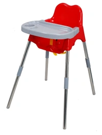 My Giraffe Luna Baby Dining Chair with Tray, Red-Grey Colour - Red