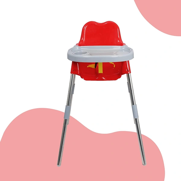 My Giraffe Luna Baby Dining Chair with Tray, Red-Grey Colour - Red