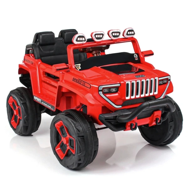 Made In India  1200A Jeep With Bonnet Light Age 1 To 10 - Red