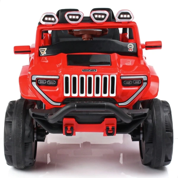 Made In India  1200A Jeep With Bonnet Light Age 1 To 10 - Red