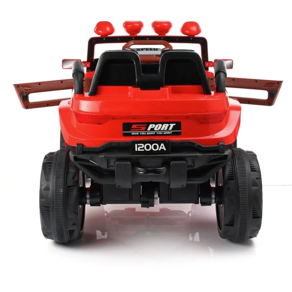 Made In India  1200A Jeep With Bonnet Light Age 1 To 10 - Red