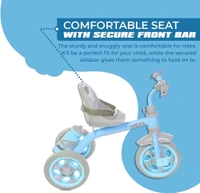 Dash Nexa With Eva Wheels Kids/Baby Tricycle, Tricycle For Kids 1.5 To 5 Years, Baby Cycle With Bottle Container And Storage Basket With Parental Control