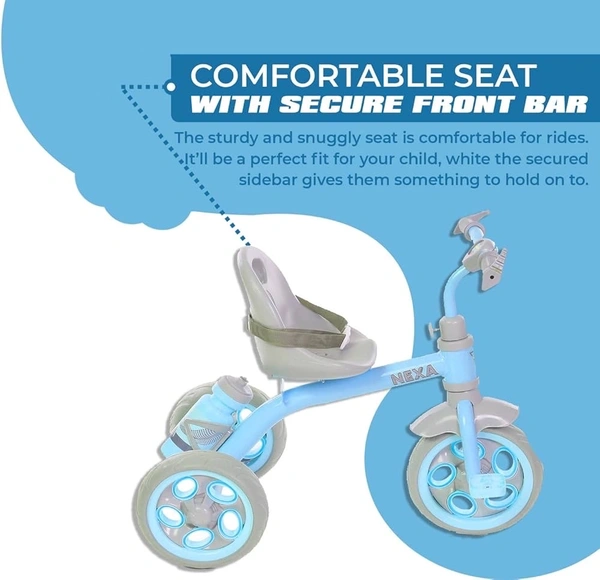 Dash Nexa With Eva Wheels Kids/Baby Tricycle, Tricycle For Kids 1.5 To 5 Years, Baby Cycle With Bottle Container And Storage Basket With Parental Control