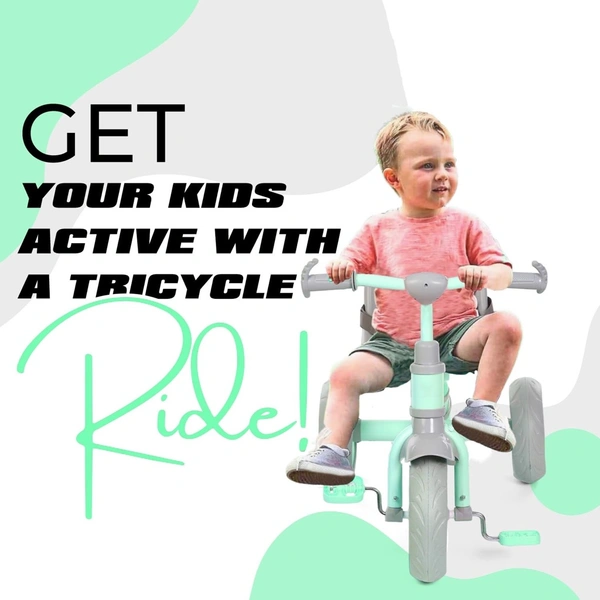 Dash Nexa With Eva Wheels Kids/Baby Tricycle, Tricycle For Kids 1.5 To 5 Years, Baby Cycle With Bottle Container And Storage Basket With Parental Control