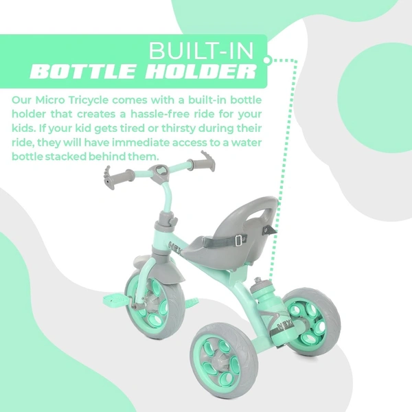 Dash Nexa With Eva Wheels Kids/Baby Tricycle, Tricycle For Kids 1.5 To 5 Years, Baby Cycle With Bottle Container And Storage Basket With Parental Control
