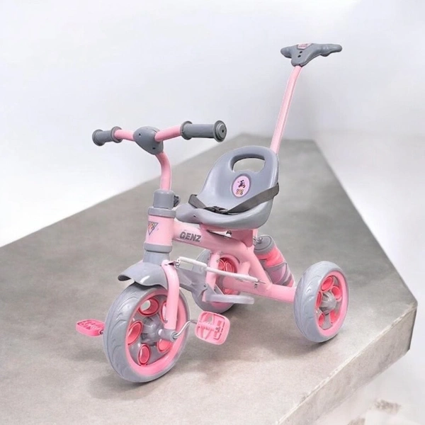 Dash GenZ Secure Baby Tricycle with Seat Belt, Water Bottle, Parent-Push Handle| Kids Tricycle