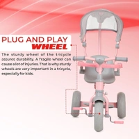 Dash TOYSPHERE Nexa With Eva Wheels Kids/Baby Tricycle, Cycle For Kids, Tricycle For Kids For 1.5 To 5 Years, Baby Cycle With Canopy And Harness