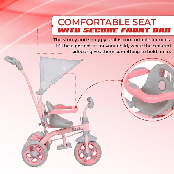 Dash TOYSPHERE Nexa With Eva Wheels Kids/Baby Tricycle, Cycle For Kids, Tricycle For Kids For 1.5 To 5 Years, Baby Cycle With Canopy And Harness