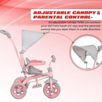 Dash TOYSPHERE Nexa With Eva Wheels Kids/Baby Tricycle, Cycle For Kids, Tricycle For Kids For 1.5 To 5 Years, Baby Cycle With Canopy And Harness