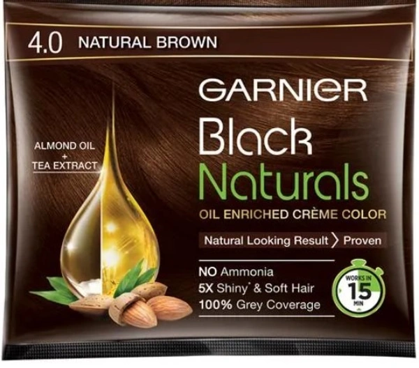 4.0 OIL ENRICHED CREME COLOR  - 20 ML, NATURAL BROWN