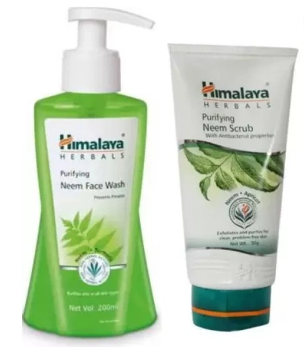HIMALAYA PURIFIYING NEEM FACE WASH & FREE SCRUB - 200 ML + 50 G