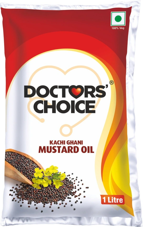 DR CHOICE KACHI GHANI  MUSTARD OIL POUCH - 1 L