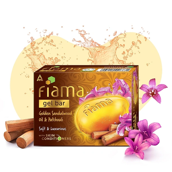 FIAMA GEL BAR GOLDEN SANDALWOOD OIL & PATCHOULI 