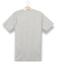 Cotton Rich Round Neck Placement printed T-Shirt Men-ORIGINAL - L, Grey