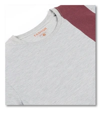 Cotton Rich Round Neck Placement printed T-Shirt Men-ORIGINAL - XL, Grey