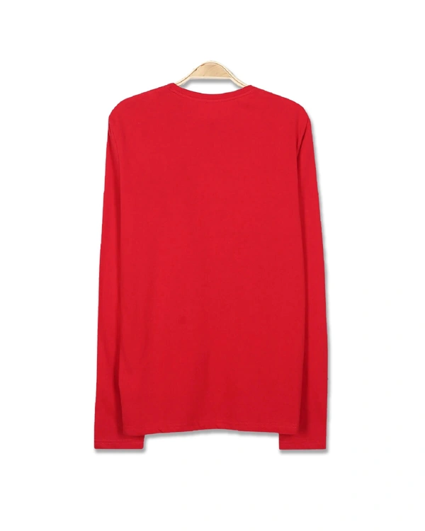 Cotton Rich Round Neck Printed T-shirt Men-Give Me Space - M, Red