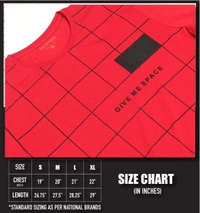 Cotton Rich Round Neck Printed T-shirt Men-Give Me Space - L, Red