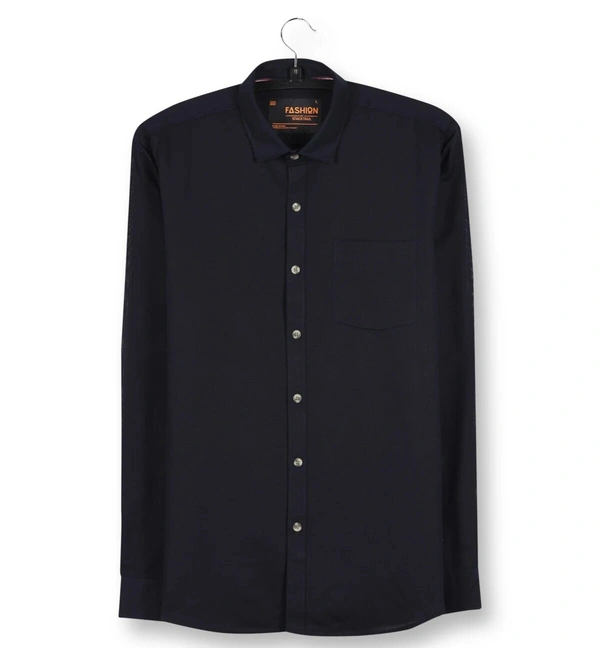 Jute Casual Wear Solid / Plain Shirt for Men - XL, Navy