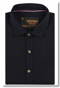 Jute Casual Wear Solid / Plain Shirt for Men - XL, Navy