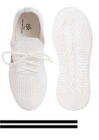 FLYNET UPPER EILA-02 WH PVC SOLE Men's Sports Shoes - IND-9, White
