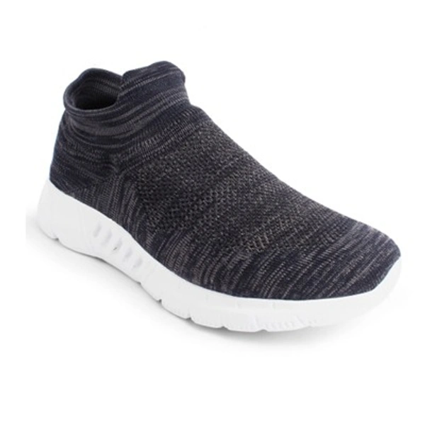 SYNTHETIC UPPER KNIT1 NA EVA Sole Men's Sports Shoes - IND-7, Navy