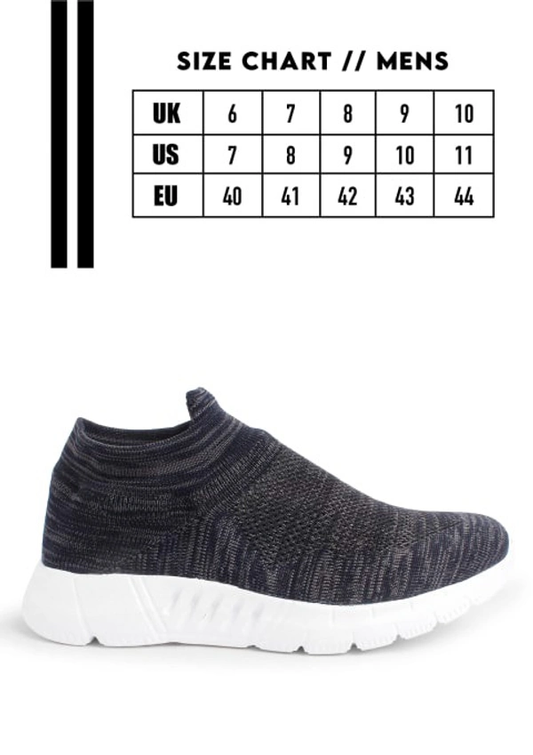 SYNTHETIC UPPER KNIT1 NA EVA Sole Men's Sports Shoes - IND-7, Navy