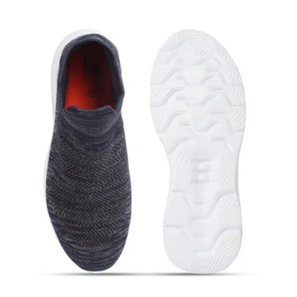 SYNTHETIC UPPER KNIT1 NA EVA Sole Men's Sports Shoes - IND-7, Navy