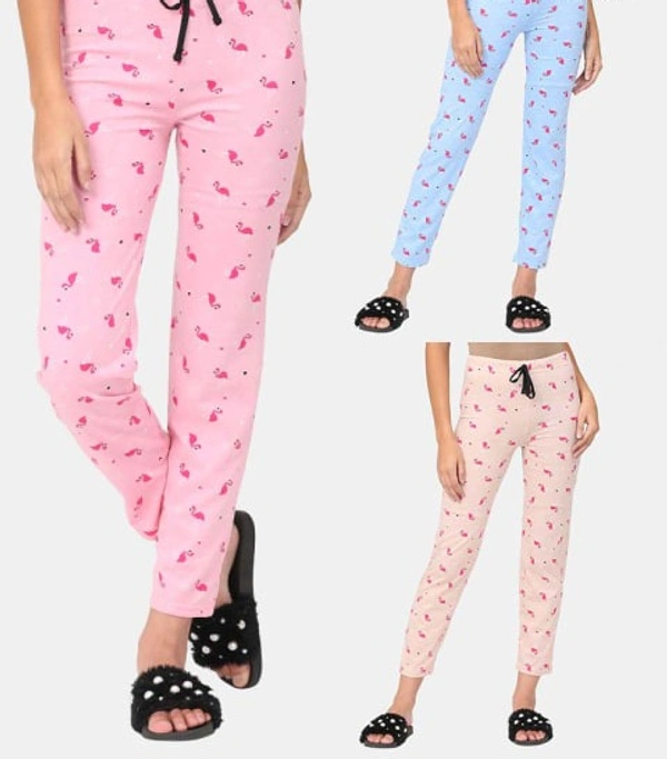 Women's Nightwear/Casual Wear Printed Pajama  - S, Beige