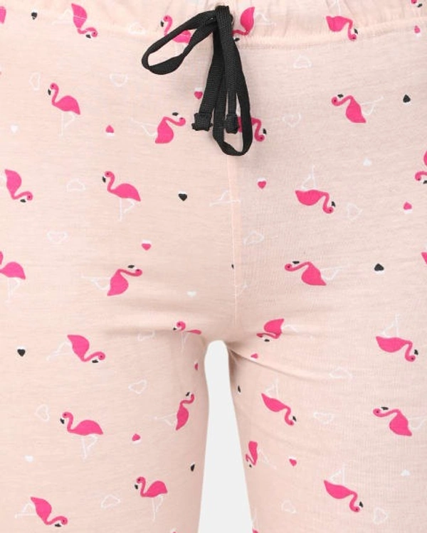 Women's Nightwear/Casual Wear Printed Pajama  - S, Beige