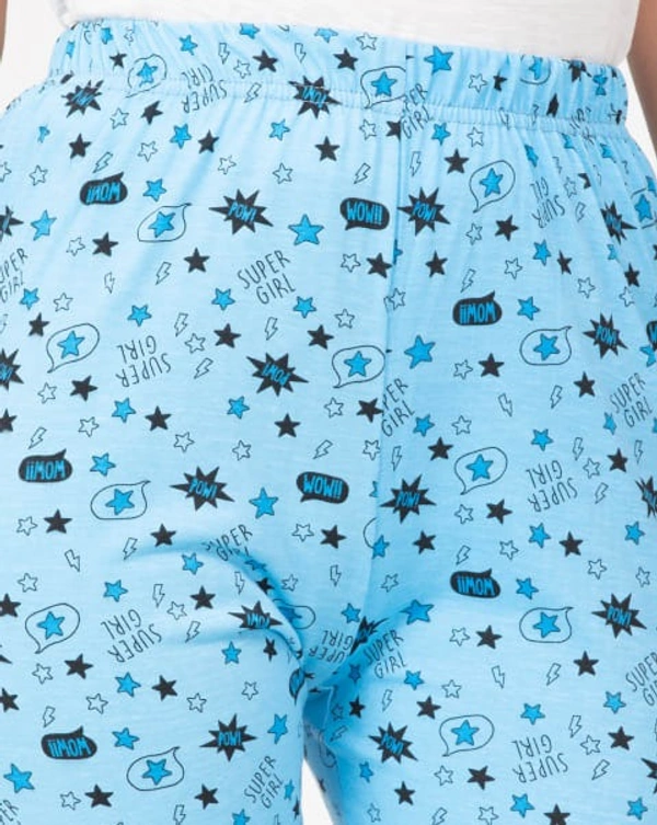 Nightwear/Casual Printed Pajama For Women - L, Dark Blue