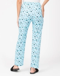 Nightwear/Casual Printed Pajama For Women - L, Dark Blue