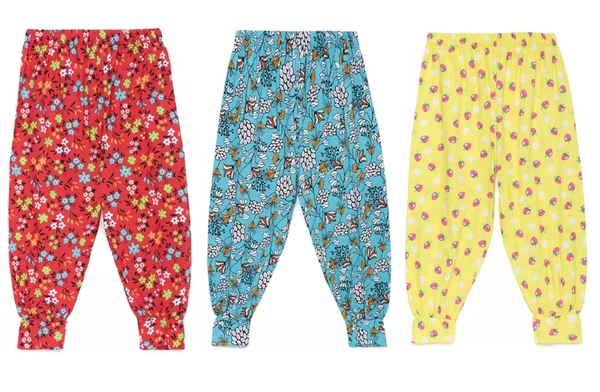 Fashion By Stacktrail Kids Girls Multi Printed Knit Bottom-COMBO PACK OF 3 - 7-8 Years, Multicolor