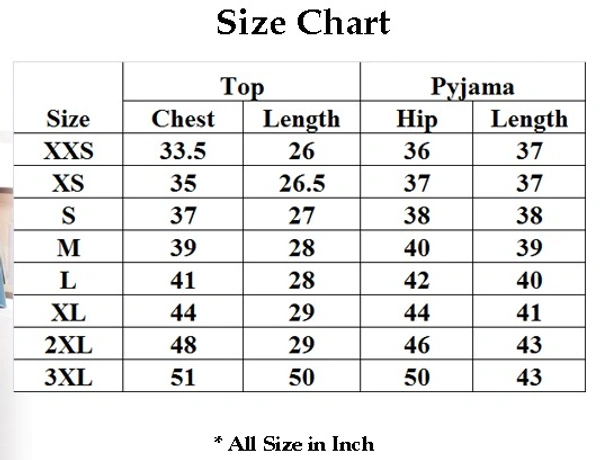 Premium Quality Satin Half Sleeves Printed Night Suit For Women - XL, Multicolor 2