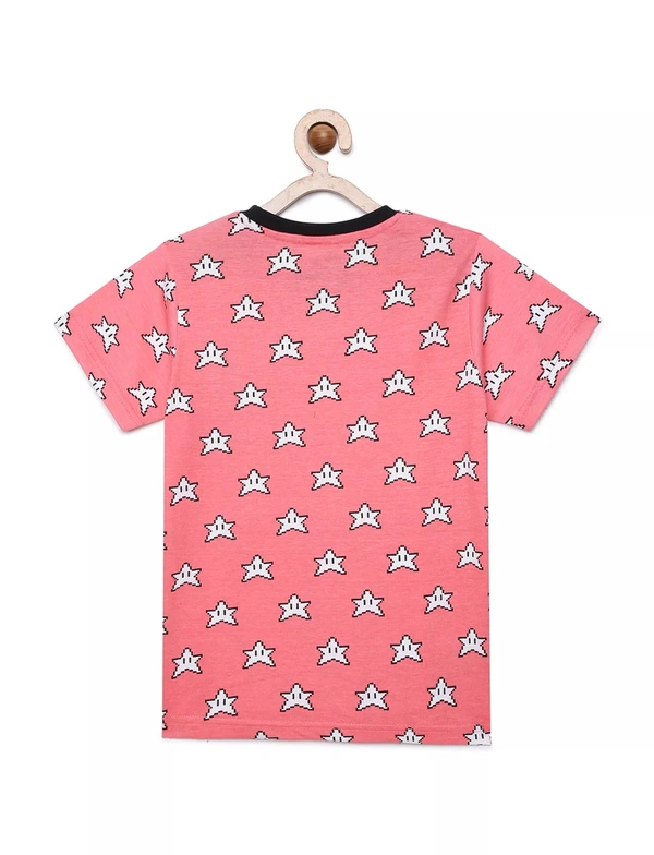 100% Cotton Half Sleeves Graphic Print T-Shirts for Boys - 3-4 Years(22), Multicolor