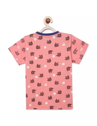 100% Cotton Half Sleeves Graphic Print T-Shirts for Boys - 7-8 Years(28), Multicolor