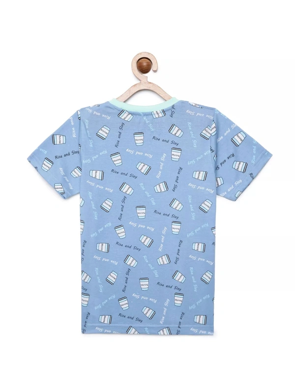 100% Cotton Half Sleeves Graphic Print T-Shirts for Boys - 3-4 Years, Multicolor
