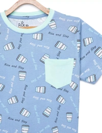100% Cotton Half Sleeves Graphic Print T-Shirts for Boys - 3-4 Years, Multicolor